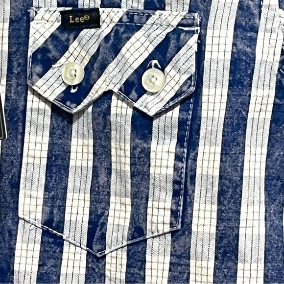 New With Tag Vintage Lee Plaid Western Button Up Shirt - Picture 4 of 13